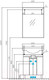 Миниатюра изображения товара Тумба с умывальником Акватон Фиджи 60 (1A1796K0FG010)