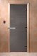 Миниатюра изображения товара Стеклянная дверь для бани/сауны Doorwood Сумерки 190х70 (графит/листва)