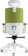 Миниатюра изображения товара Кресло офисное Bestuhl J2 White Pl с подголовником и подлокотником (зеленая ткань)