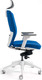 Миниатюра изображения товара Кресло офисное Bestuhl J2 White Pl с подголовником и подлокотником (голубая ткань)
