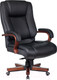 Миниатюра изображения товара Кресло офисное Бюрократ Т-9925WALNUT/BLACK (черный/кожа крестовина дерево)