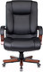 Миниатюра изображения товара Кресло офисное Бюрократ Т-9925WALNUT/BLACK (черный/кожа крестовина дерево)