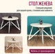 Миниатюра изображения товара Обеденный стол Millwood Женева Л D90x75 (дуб белый Craft/металл белый)