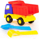 Миниатюра изображения товара Набор игрушек для песочницы Полесье Самосвал Салют с совком и грабельками / 8991