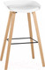 Миниатюра изображения товара Стул барный Stool Group Libra с ПУ подушкой / 8319B (белый/деревянные ножки)