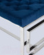 Миниатюра изображения товара Банкетка Stool Group Бруклин / BENCH-012 (вельвет синий/сталь серебристый)