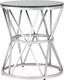 Миниатюра изображения товара Журнальный столик Stool Group Вива 50x50 / EET-080 (стекло черное/сталь серебристый)