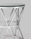 Миниатюра изображения товара Журнальный столик Stool Group Вива 50x50 / EET-080 (стекло черное/сталь серебристый)