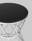 Миниатюра изображения товара Журнальный столик Stool Group Вива 50x50 / EET-080 (стекло черное/сталь серебристый)