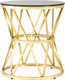 Миниатюра изображения товара Журнальный столик Stool Group Вива 50x50 / EET-080-TG (стекло черное/сталь золото)
