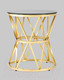 Миниатюра изображения товара Журнальный столик Stool Group Вива 50x50 / EET-080-TG (стекло черное/сталь золото)