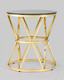 Миниатюра изображения товара Журнальный столик Stool Group Вива 50x50 / EET-080-TG (стекло черное/сталь золото)