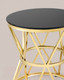 Миниатюра изображения товара Журнальный столик Stool Group Вива 50x50 / EET-080-TG (стекло черное/сталь золото)