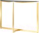 Миниатюра изображения товара Консольный столик Stool Group Альба 115x30 / ECST-095-SR-TG (стекло черное/сталь золото)