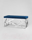 Миниатюра изображения товара Банкетка Stool Group Арт Деко / BENCH-016 (вельвет синий/сталь серебристый)