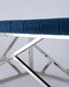 Миниатюра изображения товара Банкетка Stool Group Арт Деко / BENCH-016 (вельвет синий/сталь серебристый)