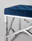 Миниатюра изображения товара Банкетка Stool Group Арт Деко / BENCH-016 (вельвет синий/сталь серебристый)