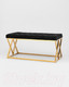 Миниатюра изображения товара Банкетка Stool Group Инсигния / BENCH-011-TG (вельвет черный/сталь золото)