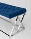 Миниатюра изображения товара Банкетка Stool Group Инсигния / BENCH-011 (вельвет синий/сталь серебристый)