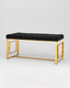 Миниатюра изображения товара Банкетка Stool Group Бруклин / BENCH-012-TG (вельвет черный/сталь золото)