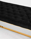 Миниатюра изображения товара Банкетка Stool Group Бруклин / BENCH-012-TG (вельвет черный/сталь золото)