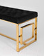 Миниатюра изображения товара Банкетка Stool Group Бруклин / BENCH-012-TG (вельвет черный/сталь золото)