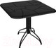 Миниатюра изображения товара Обеденный стол Sheffilton SHT-TU25/TT30 83x83 (черный муар/черный)