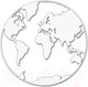 Миниатюра изображения товара Декор настенный Arthata Земной шар 50x50-V / 060-1 (белый)