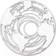 Миниатюра изображения товара Декор настенный Arthata Планета Земля 50x50-V / 061-1 (белый)