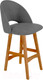 Миниатюра изображения товара Стул барный Sheffilton SHT-ST34 с вырезом/S65-1 (платиново-серый/светлый орех)