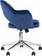 Миниатюра изображения товара Кресло офисное Stool Group Кларк / CLARKSON BLUE CHROME (велюр синий)
