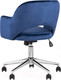 Миниатюра изображения товара Кресло офисное Stool Group Кларк / CLARKSON BLUE CHROME (велюр синий)