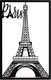 Миниатюра изображения товара Декор настенный Arthata Эйфелева башня 50x95-B / 074-1 (черный)
