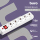 Миниатюра изображения товара Сетевой фильтр Buro 500SH-1.8-UPS-W (белый)