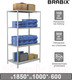 Миниатюра изображения товара Стеллаж металлический Brabix Ms Kd-185/60-4 / 291117