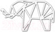 Миниатюра изображения товара Декор настенный Arthata Слон 60x80-V / 084-1 (белый)
