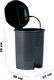 Миниатюра изображения товара Мусорное ведро Эльфпласт EP032 с педалью (18л, серо-черный)