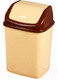 Миниатюра изображения товара Мусорное ведро Эльфпласт Ромашка EP057 (10л, бежево-коричневый)