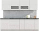 Миниатюра изображения товара Кухонный гарнитур Интерлиния Мила Матте 2.6 А (белый/белый/кастилло темный)