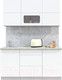 Миниатюра изображения товара Кухонный гарнитур Интерлиния Мила Матте 1.6 А (белый/белый/опал светлый)