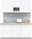 Миниатюра изображения товара Кухонный гарнитур Интерлиния Мила Матте 1.7 А (белый/белый/опал светлый)
