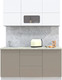 Миниатюра изображения товара Кухонный гарнитур Интерлиния Мила Матте 1.6 А (белый/луна/опал светлый)
