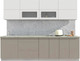 Миниатюра изображения товара Кухонный гарнитур Интерлиния Мила Матте 2.7 А (белый/луна/опал светлый)