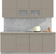 Миниатюра изображения товара Кухонный гарнитур Интерлиния Мила Матте 2.1 А (луна/луна/травертин серый)