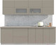 Миниатюра изображения товара Кухонный гарнитур Интерлиния Мила Матте 2.6 А (луна/луна/травертин серый)