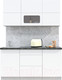 Миниатюра изображения товара Кухонный гарнитур Интерлиния Мила Матте 1.6 А (белый/белый/кастилло темный)