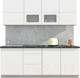 Миниатюра изображения товара Кухонный гарнитур Интерлиния Мила Матте 2.1 А (белый/белый/кастилло темный)