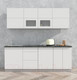 Миниатюра изображения товара Кухонный гарнитур Интерлиния Мила Матте 2.2 А (белый/белый/кастилло темный)
