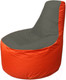 Миниатюра изображения товара Бескаркасное кресло Flagman Трон Т1.1-2305 (темно-серый/оранжевый)