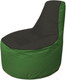 Миниатюра изображения товара Бескаркасное кресло Flagman Трон Т1.1-2408 (черный/зеленый)